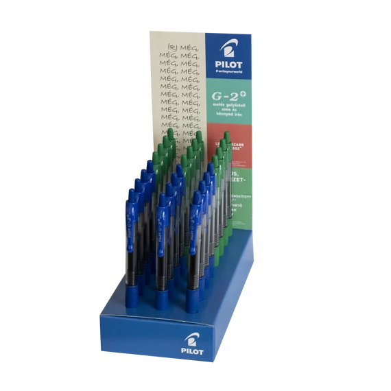 G-2 Plus Longest Writing 24 db-os display (feltöltött) - kék/zöld